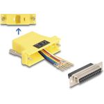 Delock D-Sub 25 Pin Buchse zu RJ45 Montagesatz gelb (67119)