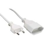 InLine® Euro-Verlängerung, Eurostecker an Eurokupplung, weiß, 5m (16685W)