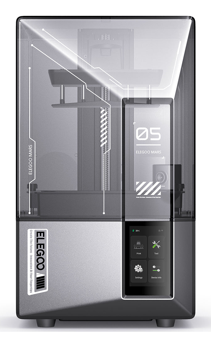 ELEGOO Mars 5 Ultra SLA 3D-Drucker 7" Touchscreen WLAN Grau