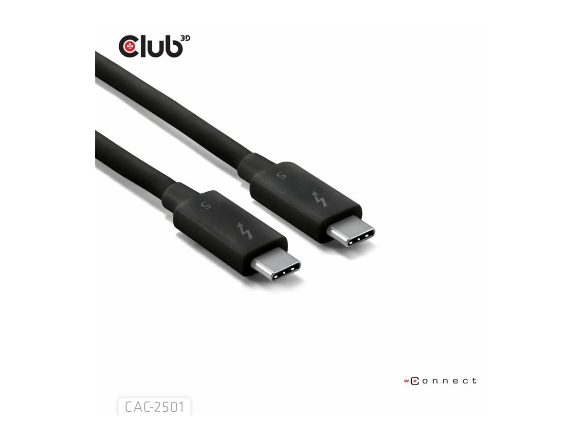 Club 3D CAC-2501 Thunderbolt 5 Kabel 1 m Schwarz