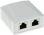 ACT Surface mounted box shielded 2 ports CAT6. Type: CAT6 Wall mountbox c6 2p shielded (FA6004)