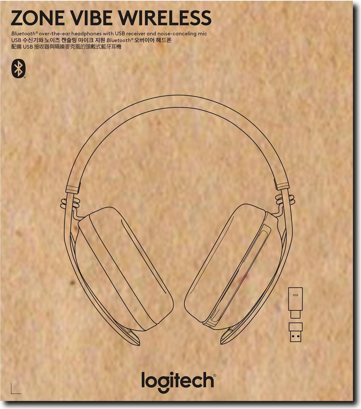 Logitech Zone Vibe Wireless Headset, Bluetooth, MS Teams zertifiziert, Graphite