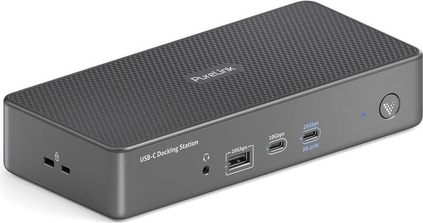 PureLink VL-D210DL laptop-dockingstation & portreplikator Kabelgebunden USB 3.2 Gen 2 (3.1 Gen 2) Type-C Grau (VL-D210DL)