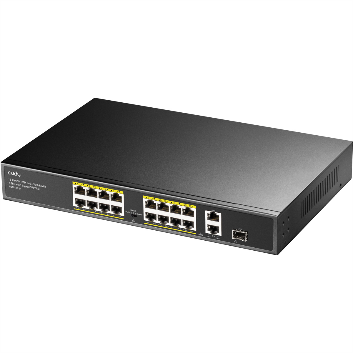 Cudy FS1018PS1 Managed Switch 18 Ports PoE Grau
