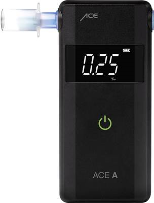 ACE A Alkoholtester Schwarz 4.00 bis 0.00 ‰ Alarm, inkl. Display, Countdown-Funktion (107059)