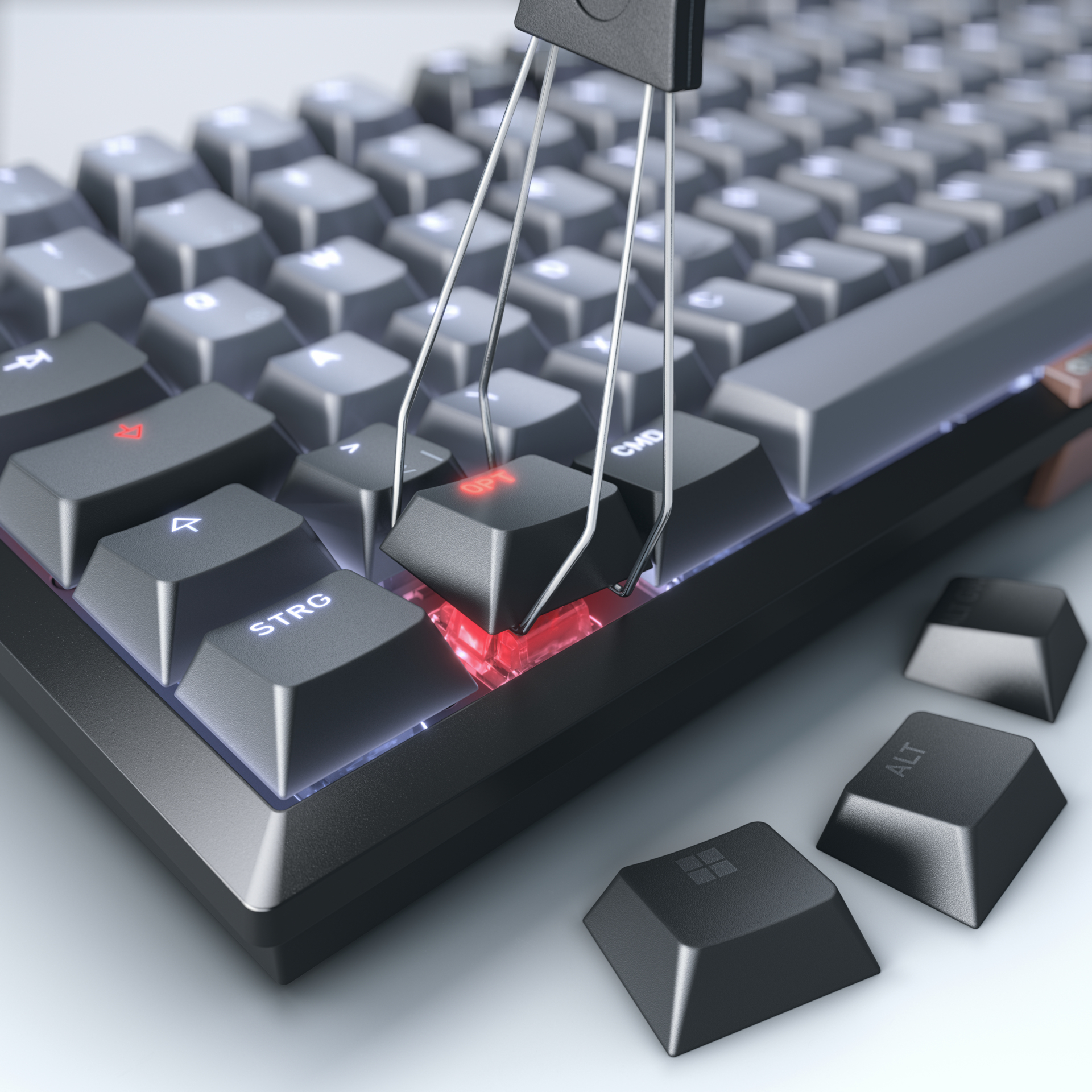CHERRY KW 300 MX 75% QWERTZ Schwarz