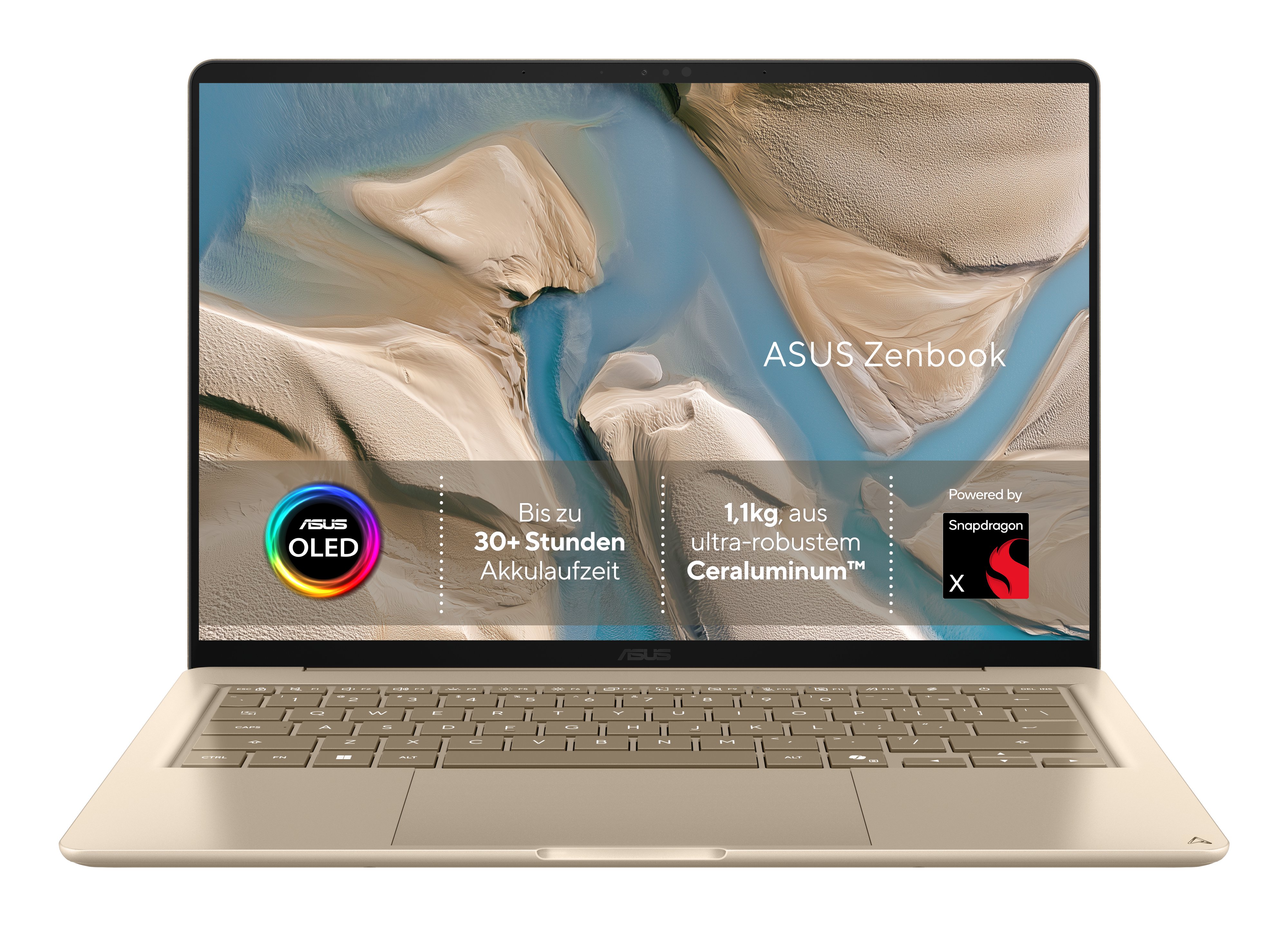 ASUS Zenbook 14 UX3480QA-U1157W Snapdragon X1-26-100 14" 16 GB RAM 512 GB SSD Windows 11 Home Zabriskie Beige