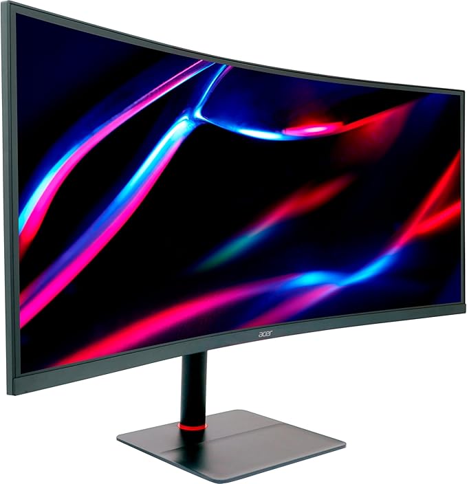 Acer Nitro XV345CURXbmiipphx - Gaming Monitor 34 Zoll (86 cm Bildschirm) QHD, 165Hz DP/Type-C, 100Hz HDMI, 1ms (GTG), HDMI 2.0, DP 1.4, Curved, höhenverstellbar, FreeSync Premium, Schwarz [Energieklasse F] (UM.CX5EE.X01)