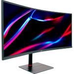 Acer Nitro XV345CURXbmiipphx - Gaming Monitor 34 Zoll (86 cm Bildschirm) QHD, 165Hz DP/Type-C, 100Hz HDMI, 1ms (GTG), HDMI 2.0, DP 1.4, Curved, höhenverstellbar, FreeSync Premium, Schwarz [Energieklasse F] (UM.CX5EE.X01)