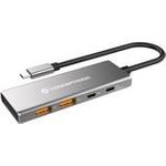 CONCEPTRONIC Dock USB-C->2xUSB-C,2xUSB-A,100WPD o.N.0.25m gr (HUBBIES15G)