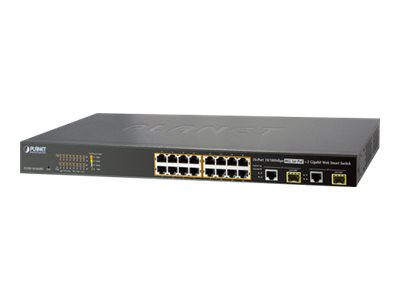 Planet FGSW-1816HPS Managed Switch 16 Ports PoE 7,2 Gbit/s Schwarz