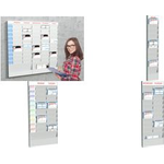 PAPERFLOW Wand-Büroplaner 20 Fächer, A5, Erweiterungselement grau, aus hochwertigem, kratz- und schlagfestem Polystyrol, - 1 Stück (PS20A5.02)