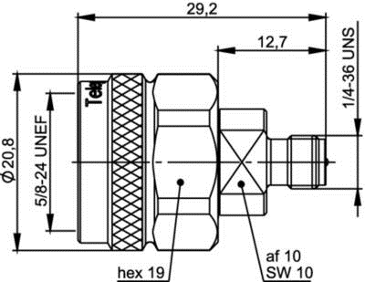 Telegärtner Koax-Adapter N-Stecker - SMA-Reverse-Buchse J01027R0001 1 St. (J01027R0001)