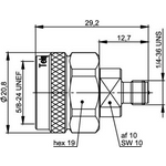 Telegärtner Koax-Adapter N-Stecker - SMA-Reverse-Buchse J01027R0001 1 St. (J01027R0001)