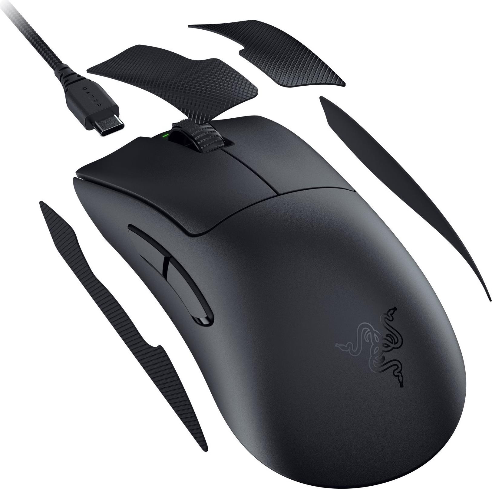 Razer DeathAdder V3 Pro Ergonomische Gaming-Maus 30000 DPI 8000 Hz kabellos Schwarz