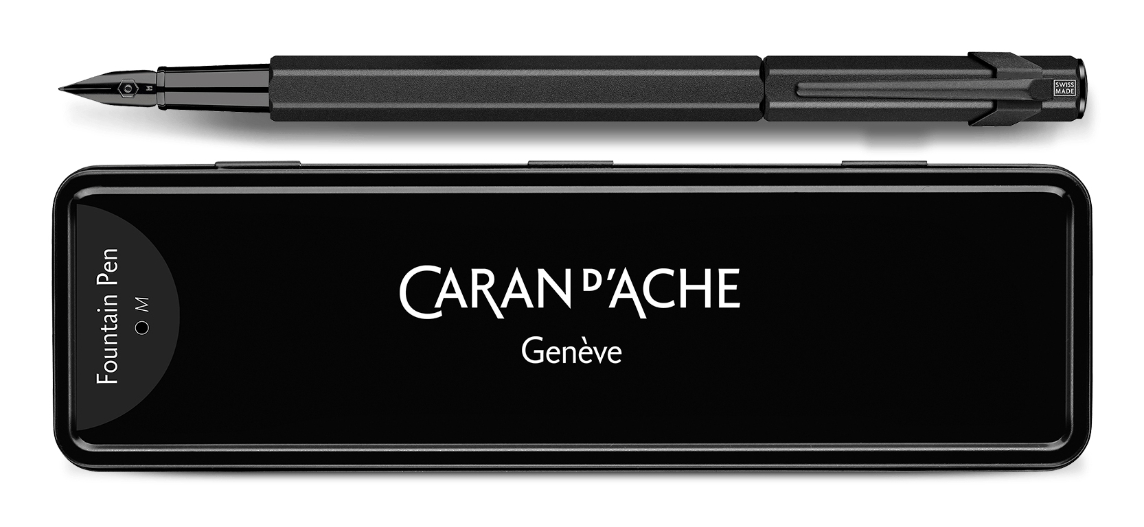 Caran d'Ache 849 Black Code Füllfederhalter Strichstärke M Edelstahlfeder Schwarz