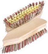 Peggy Perfect Scheuerbürste "Fine Line", Holz natur, spitz doppelter Holzkörper mit Aufhängeöse, Länge: 210 mm, - 1 Stück (7214)