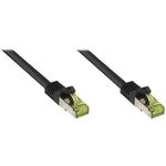 RJ45 Patchkabel mitCat.7 Rohkabel und Rastnasenschutz (RNS®), S/FTP, PiMF, halogenfrei, 600MHz, OFC, schwarz, 3m, Good Connections® (8070R-030S)