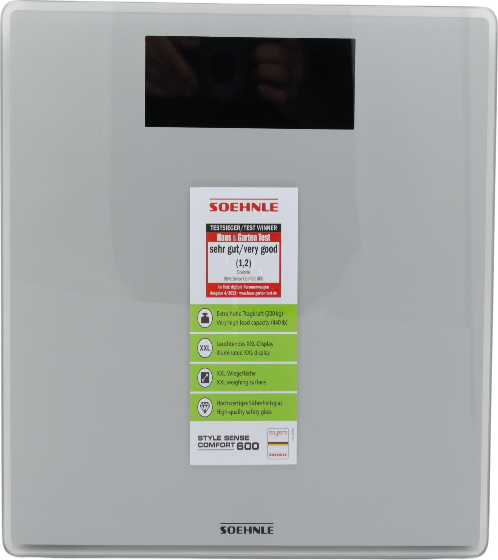 Soehnle Style Sense Comfort 600 Personenwaage Silber