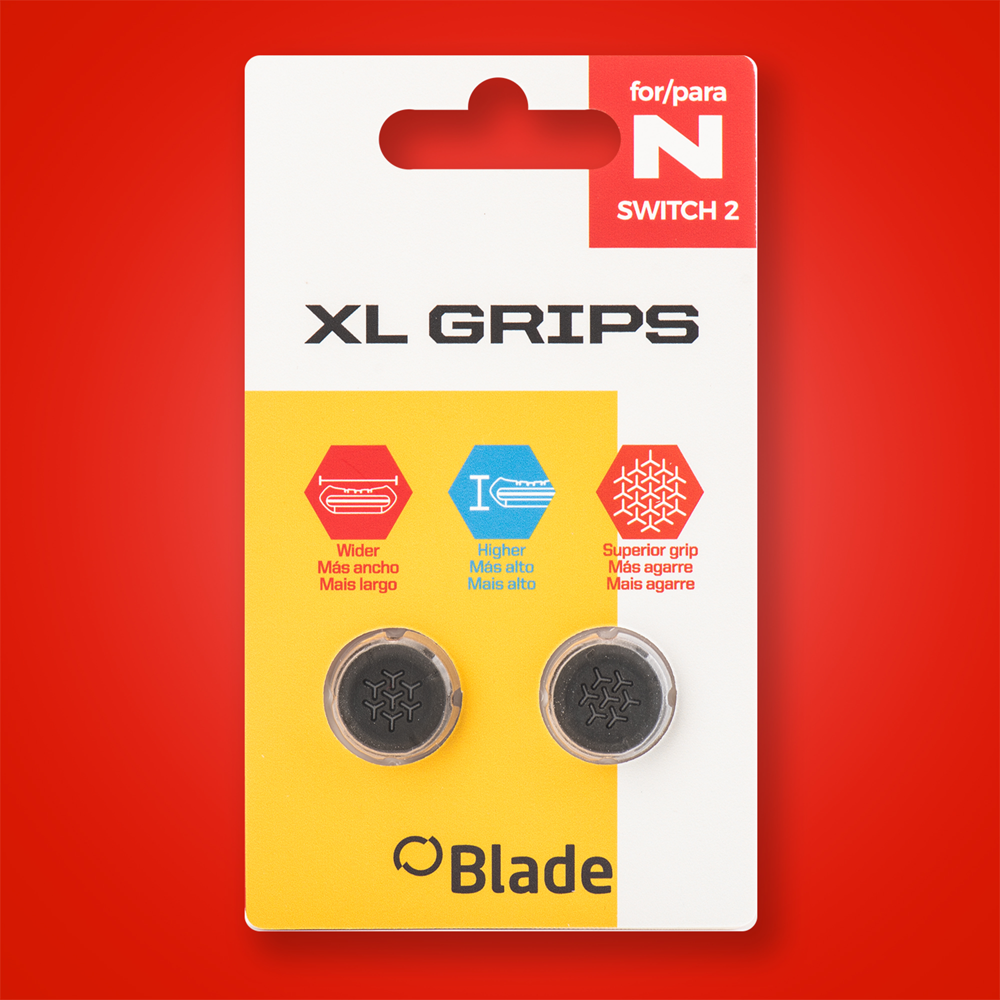 Blade Grips XL BL1001 Analoge Joystick-Aufsätze für Nintendo Switch 2 Schwarz