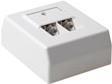 ACT Surface mounted box shielded 2 ports German Style CAT5E. Type: CAT5E Wall box c5e 2p shield german (FA5007)