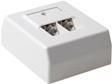 ACT Surface mounted box shielded 2 ports German Style CAT5E. Type: CAT5E Wall box c5e 2p shield german (FA5007)