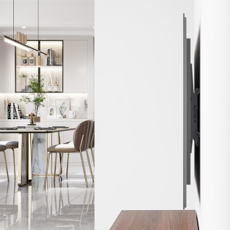 Manhattan Flache TV-Wandhalterung Neigbar für 43"-100" bis 70 kg VESA 200x200-800x400 mm Schwarz