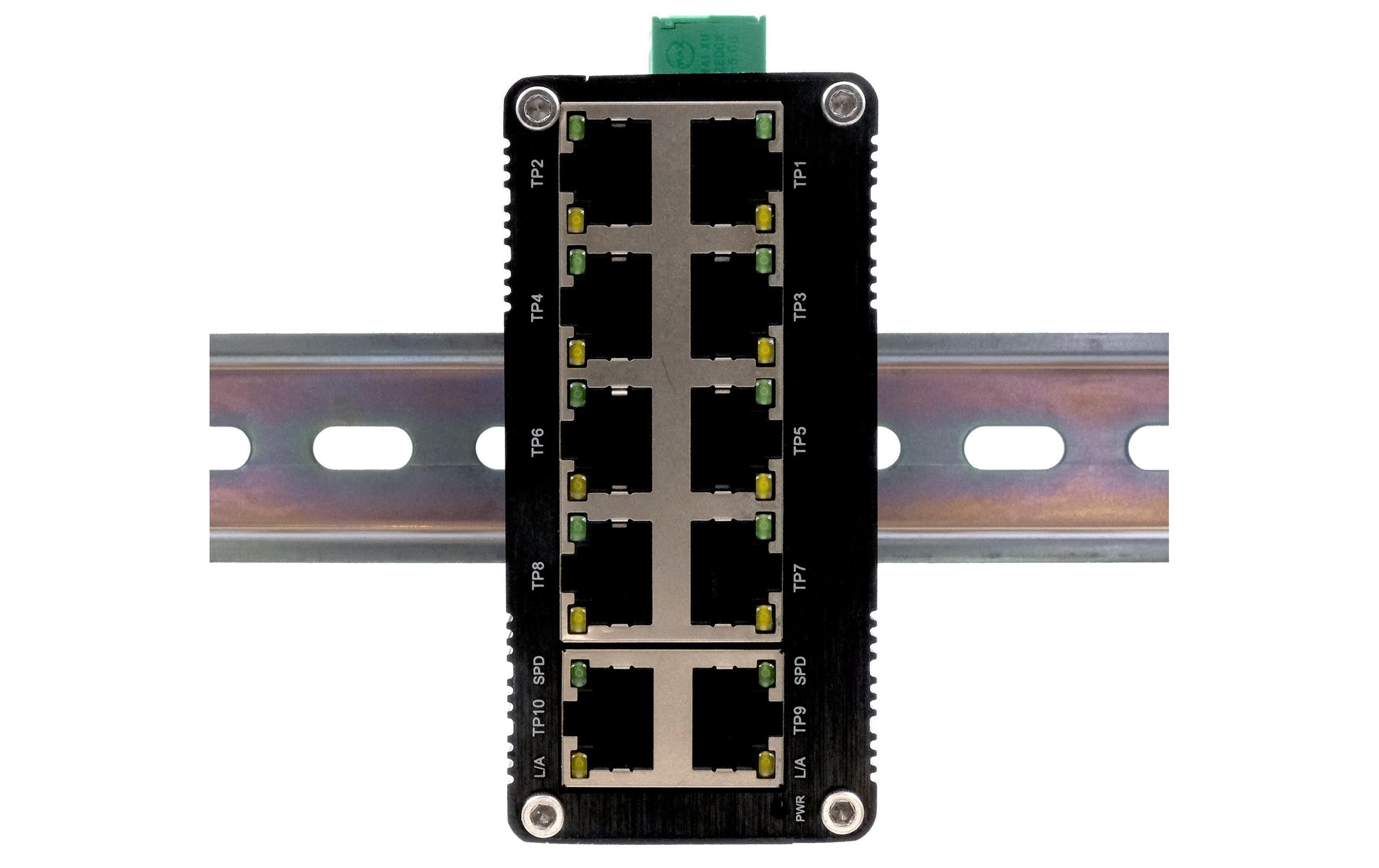 Exsys EX-62025 10-Port Industrial Gigabit Ethernet Switch