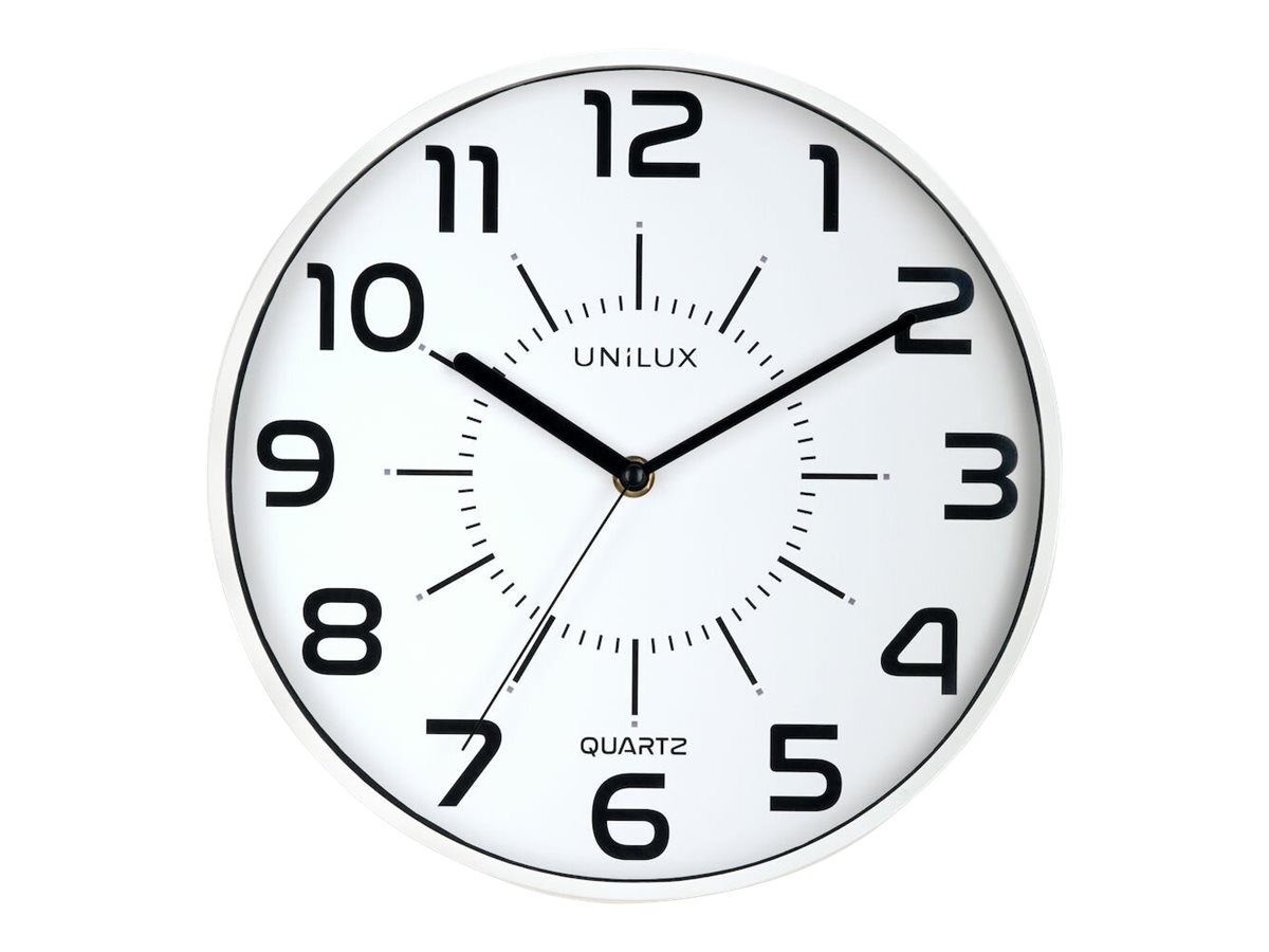 UNILUX Pop Wanduhr 28 cm Quarz Analog Weiß
