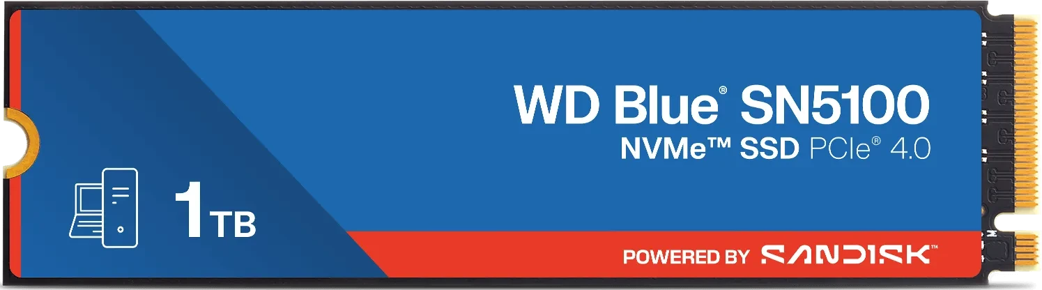 Western Digital WD Blue SN5100 1TB PCIe NVMe M.2 SSD (WDS100T5B0E)