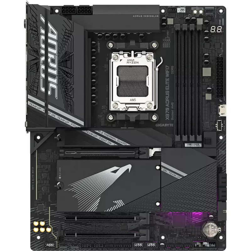 Gigabyte X870 A ELITE WIFI7 AM5 ATX MB - AMD Sockel AM5 (Ryzen Zen4) (X870 A ELITE WIFI7) (geöffnet)