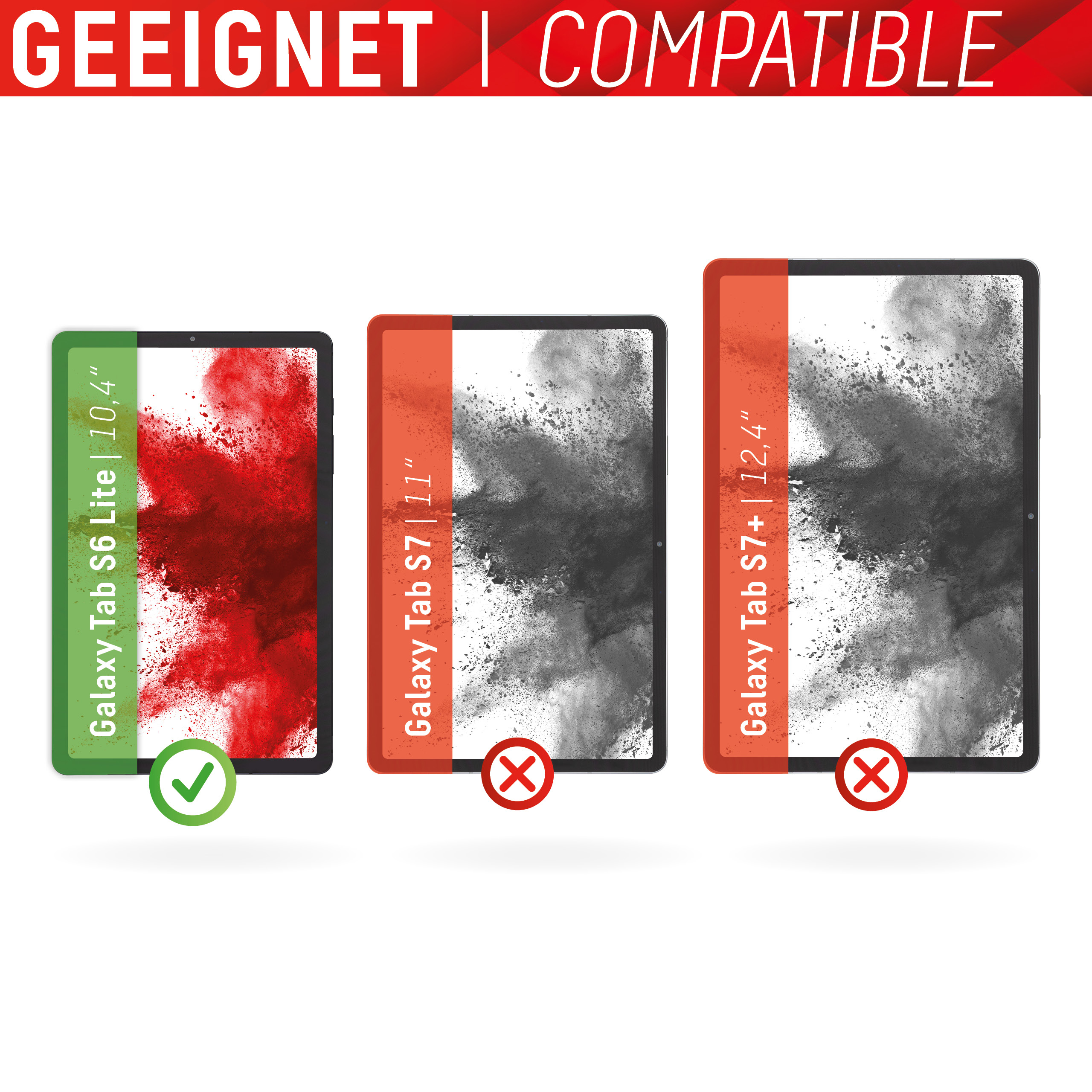 E.V.I. DISPLEX Tablet Glass 10.4" für Samsung Galaxy Tab S6 Lite Transparent
