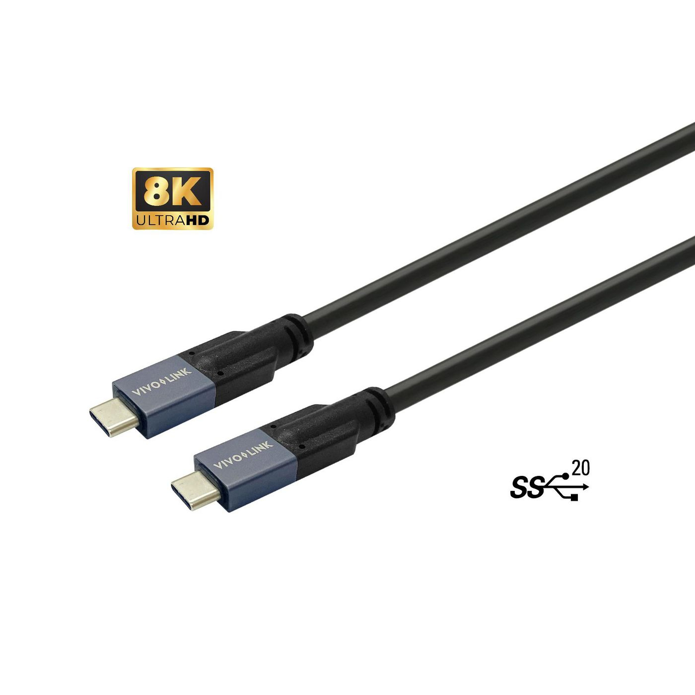VivoLink PROUSBCMM7.5 USB-C Kabel 7,5 m USB 3.2 Gen 2 Schwarz