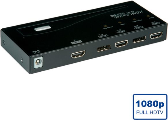 ROLINE HDMI/DisplayPort Switch, 4fach (14.01.3574)