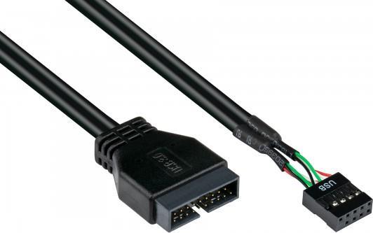 Alcasa 5021-PST3 USB Kabel 0,45 m USB 2.0 Schwarz (5021-PST3)