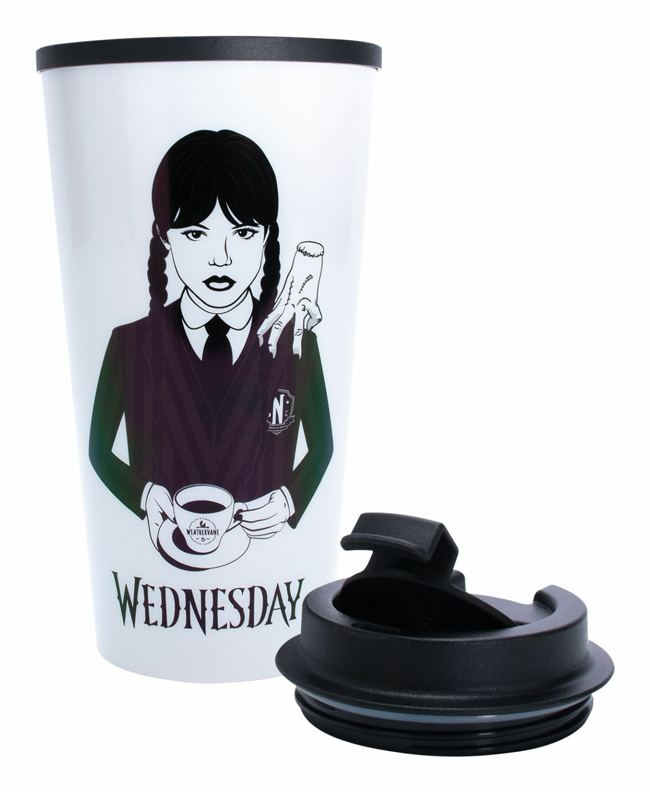Thumbs Up Thermo Kaffebecher Wednesday Schwarz, Weiß 0,45 l