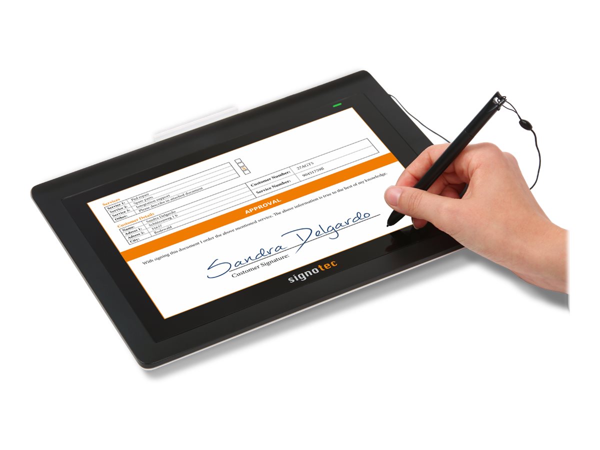 signotec Delta 10,1" LCD Unterschriften-Terminal Schwarz