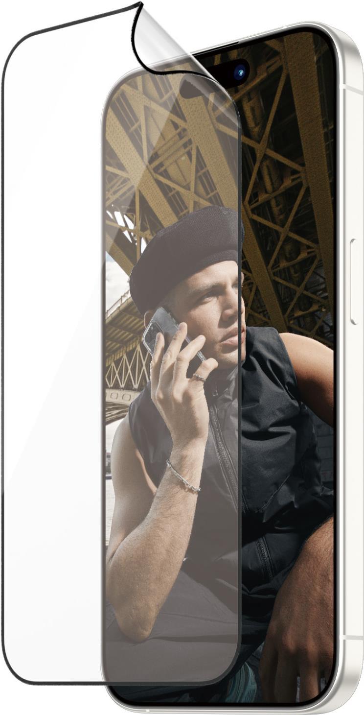 PanzerGlass ™ MATRIX Displayschutz mit D3O iPhone 15 Pro | Ultra-Wide Fit m. AlignerKit (2818)