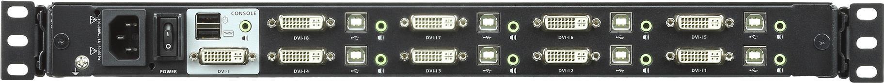 ATEN CL6708MW  43cm LCD KVM Switch, USB-DVI  8 Port (D)
