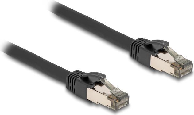 Delock RJ45 Netzwerkkabel Cat.6A U/FTP ultra flexibel mit innerem Metallmantel 15 m schwarz (80245)