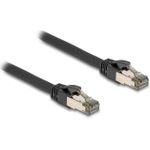 Delock RJ45 Netzwerkkabel Cat.6A U/FTP ultra flexibel mit innerem Metallmantel 15 m schwarz (80245)