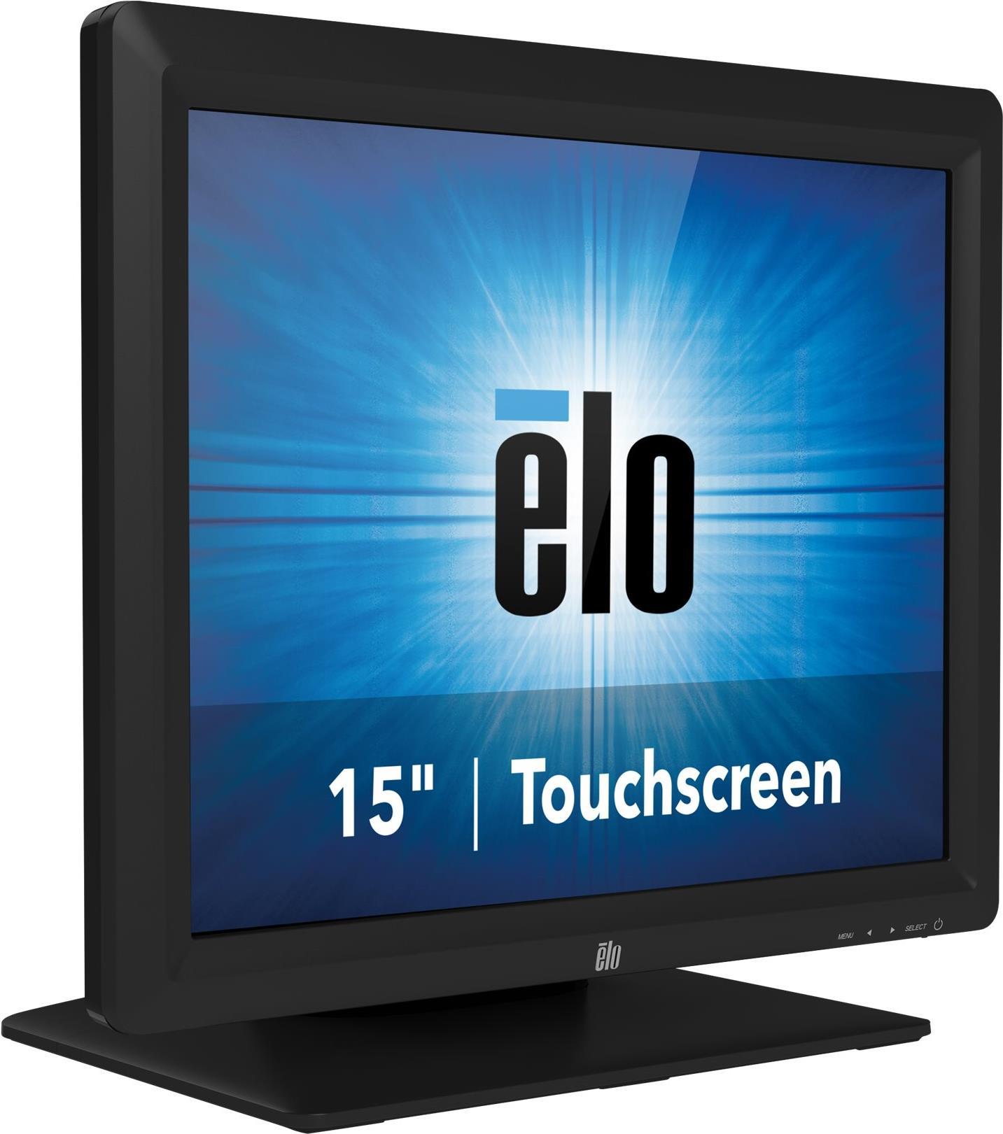 Elotouch Elo 1517L rev. B, 38,1cm (15"), iTouch, schwarz Touchmonitor (rahmenlos), 4:3, 38,1cm (15"), iTouch, 1024x768 Pixel, VESA Mount (75x75mm), 16ms, Helligkeit: 225cd, Blickwinkel: 160/140°(H/V), Kontrast: 700:1, Displayoberfläche: Clear Glass, VGA, Touchinterface: USB, RS232, inkl.: Kabel (USB, VGA), Netzkabel (EU, US), Farbe: schwarz [Energieklasse E] (E829550)