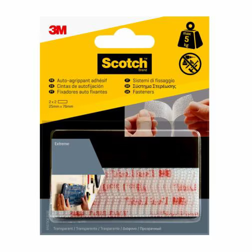 3M Extreme Fastener 7100151768 25 mm x 75 mm Klettverschluss Weiß
