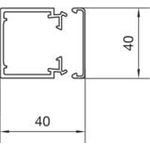 Hager LF4004007035 2m PVC Kabelrinnensystem (LF4004007035)