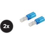 S/CONN maximum connectivity 2er SET - Entwirrer für Telefonhörerkabel-Twist-Stop, schmale Ausführung, blau-transparent (71216-B-SET2)