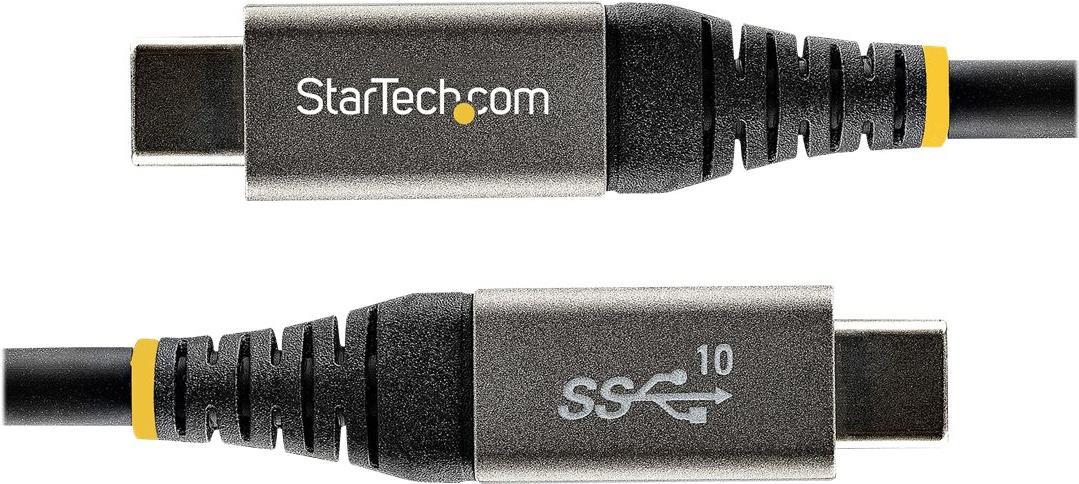 StarTech.com 3ft (1m) USB C Cable 10Gbps, USB-IF Certified USB-C Cable, USB 3.1/3.2 Gen 2 Type-C Cable, 100W (5A) Power Delivery Charging, DP Alt Mode, USB C to C Cord, Charge & Sync (USB31CCV1M)