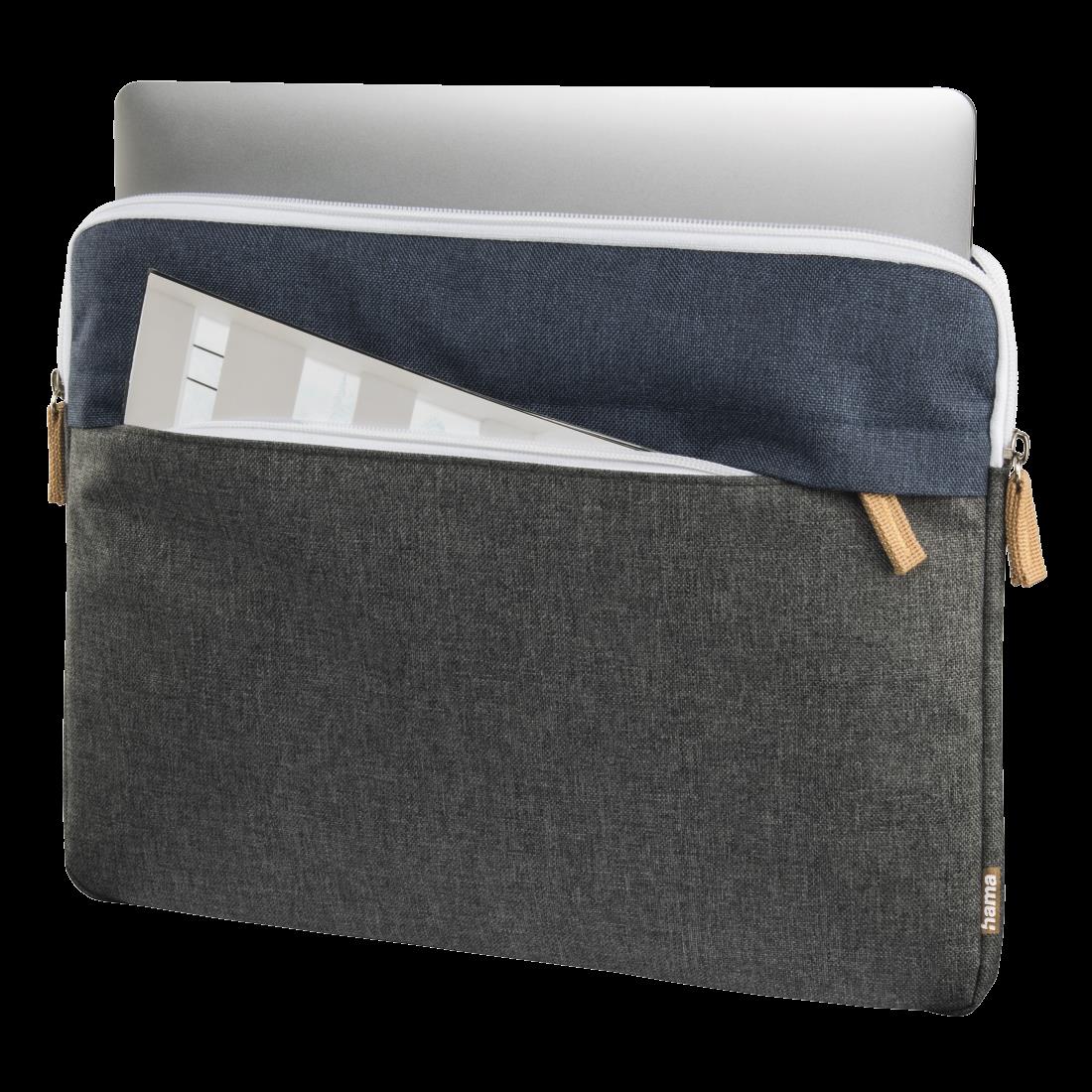 Hama Laptop-Sleeve Florenz, bis 34 cm (13,3), Marineblau//Dunkelgrau (00217124)