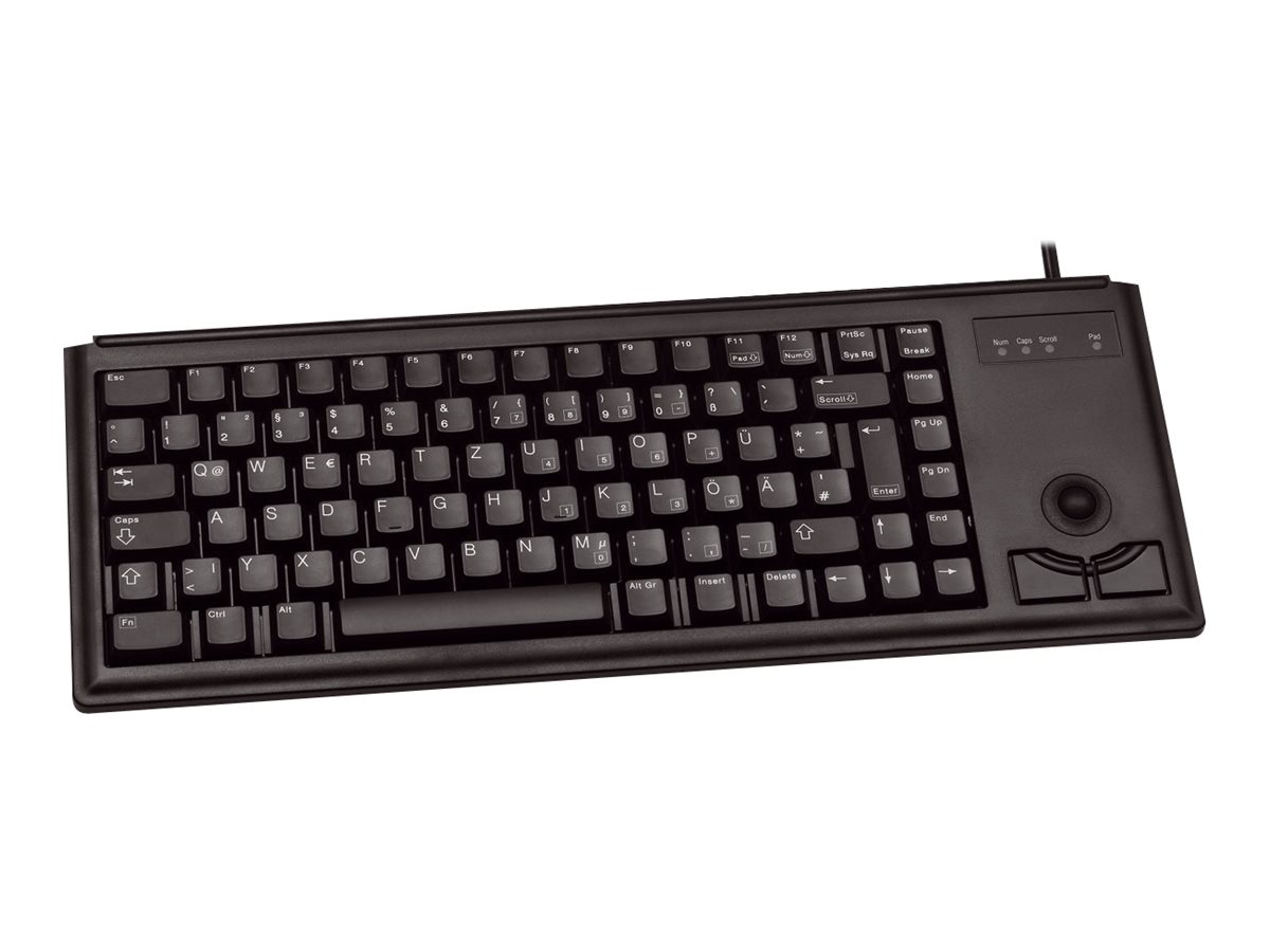 CHERRY Compact-Keyboard G84-4400 PS/2 83 Tasten Trackball Schwarz