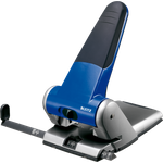 LEITZ Registraturlocher 5180, Stanzleistung: 65 Blatt, blau Extrastarker Registraturlocher, mit Anschlagschiene bis (5180-00-35)