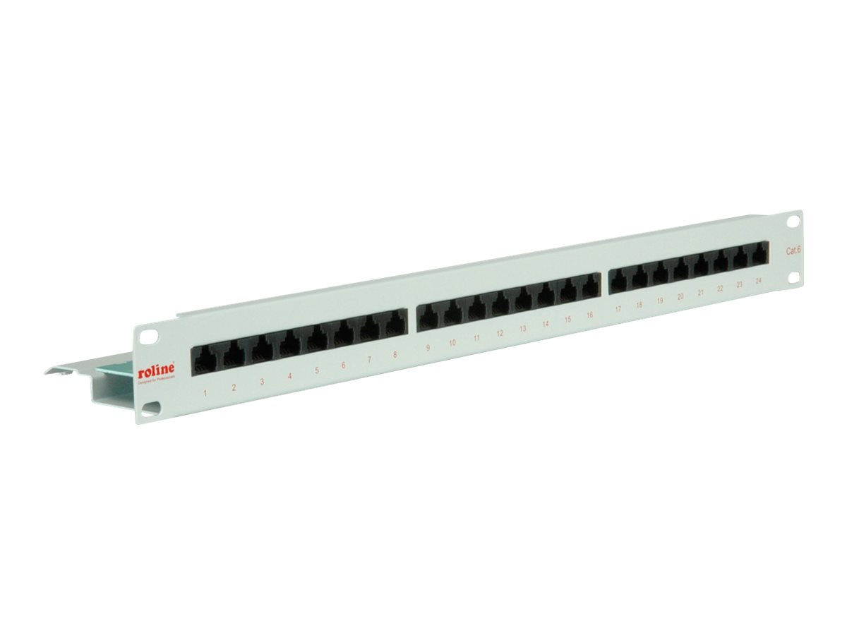 ROLINE Roline Cat. 6 19" Patchpanel 24 Ports Hellgrau